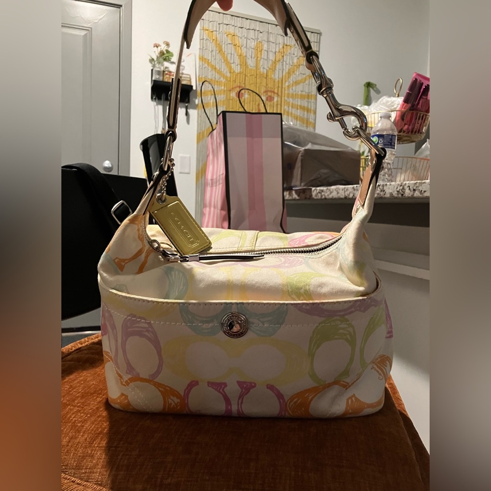 Coach Multicolor Pastel Women's Hampton Bag Vintage